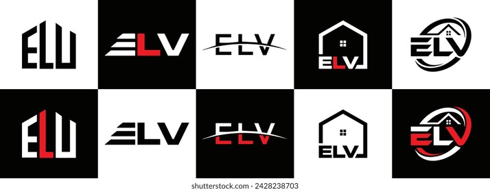 ELV logo. E L V design. White ELV letter. ELV, E L V letter logo design. Initial letter ELV linked circle uppercase monogram logo. E L V letter logo vector design. top , Most Recent, Featured,