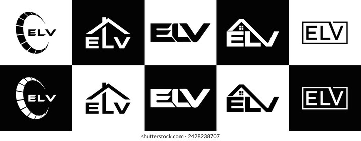 ELV logo. E L V design. White ELV letter. ELV, E L V letter logo design. Initial letter ELV linked circle uppercase monogram logo. E L V letter logo vector design. top , Most Recent, Featured,