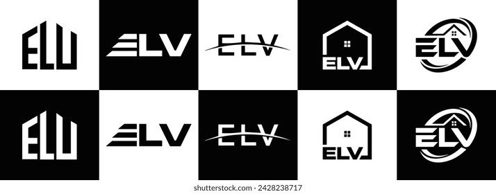 ELV logo. E L V design. White ELV letter. ELV, E L V letter logo design. Initial letter ELV linked circle uppercase monogram logo. E L V letter logo vector design. top , Most Recent, Featured,