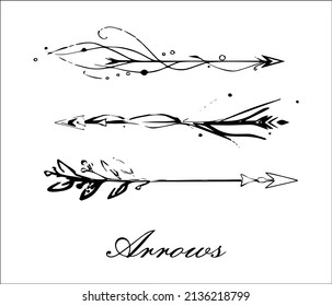 elven arrows in graphic style