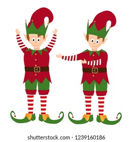 Elves collection isolated on white background. Vector