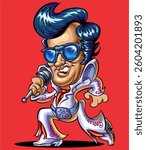 Elvis Presley the King singing