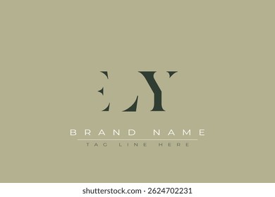 ELY abstract letter logo design. This logo is designed by three abstract letters.