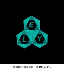 ELY creative minimalist letter logo. ELY unique vector initials alphabet letter logo design
