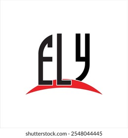 ELY carta logotipo design com fundo branco no ilustrador, logotipo vetorial fonte alfabeto moderna