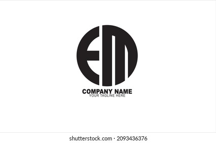 Em, Abstract initial monogram letter alphabet logo design vector templates 