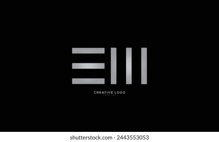 EM Abstract initial monogram letter alphabet logo design