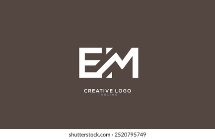 EM Abstract initial monogram letter alphabet logo design