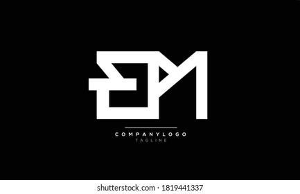 EM abstract initials monogram letter text alphabet logo design