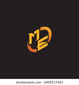 EM combination letter unique initials logo esport for gaming team, youtube, twitch