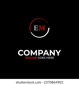 EM creative modern letters logo design template