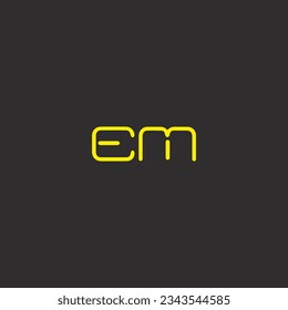 EM  creative and modern vector logo design.