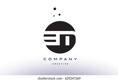 EM E M alphabet company letter logo design vector icon template simple black white circle dot dots creative abstract