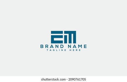 EM e m einzigartiges künstlerisches Logo Design Vorlage ME kreative moderne, elegante Symbol