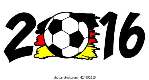 EM European Football Championship 2016 Germany Flag Logo