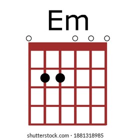 Em Guitar Chords.Tab. Tabulation. Tablature. Finger Chart. Basic Guitar Chords. Guitar Lesson. Guitar Cord.