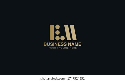  EM   initial based letter typography logo design 