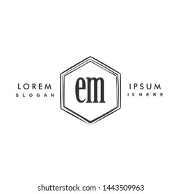 EM Initial beauty monogram logo vector