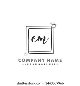 EM Initial beauty monogram logo vector