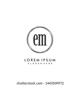EM Initial beauty monogram logo vector
