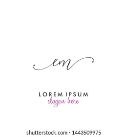 EM Initial beauty monogram logo vector