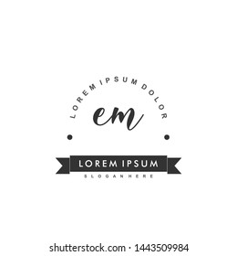 EM Initial beauty monogram logo vector