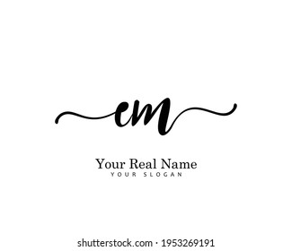 EM Logo inicial de monograma vectorial