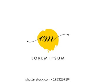 EM Initial beauty monogram logo vector