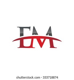 EM initial company red swoosh logo