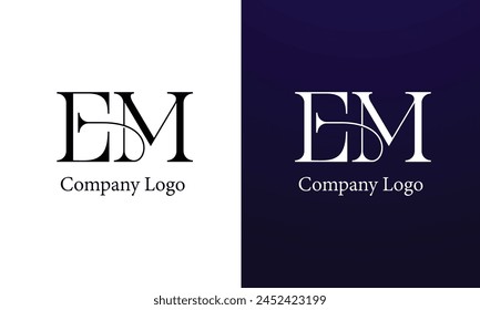 EM initial creative modern minimalist elegant logo design for luxury band company