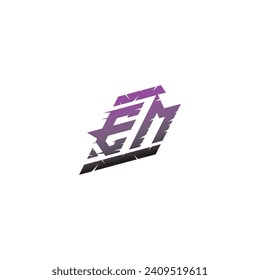 EM initial esport logo inspiration ideas for gaming team, youtube, twitch