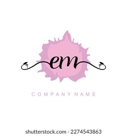 EM initial handwriting logo template vector illustration Background design.