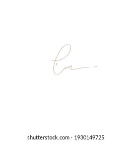 em initial isolated black logo