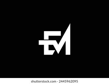 EM  initial letter logo design and monogram logo