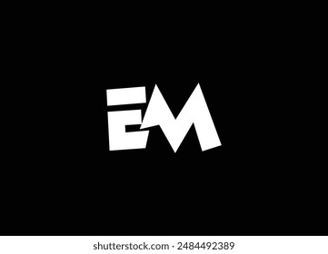 EM initial letter logo design and monogram logo