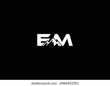 EM initial letter logo design and monogram logo