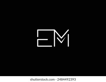 EM initial letter logo design and monogram logo