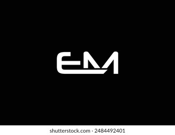 EM initial letter logo design and monogram logo