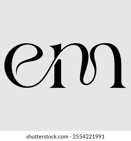 em Initial Letter Logo Symbol