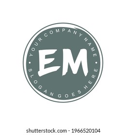 EM Initial logo Branding Brush wedding business