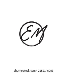 EM initial logo letters in high quality professional design that will print well across any print media