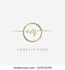 EM Initial luxury handwriting logo vector