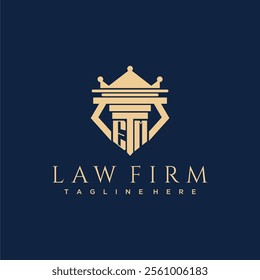 EM initial monogram logo for lawfirm vector design