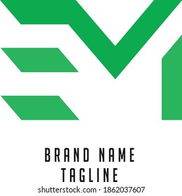 EM initials logo, name initials logo, company initials logo, person initials logo.