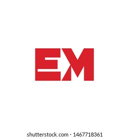 The EM letter  with arrow  on creative concept