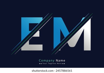 EM letter colorful logo in the circle. Vector Logo Illustration.