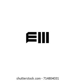 em letter logo