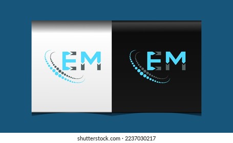 EM letter logo creative design. EM unique design.
