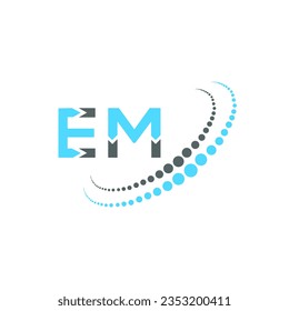 EM letter logo creative design. EM unique design.
