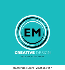 EM letter logo creative design. EM unique design. Vector illustration